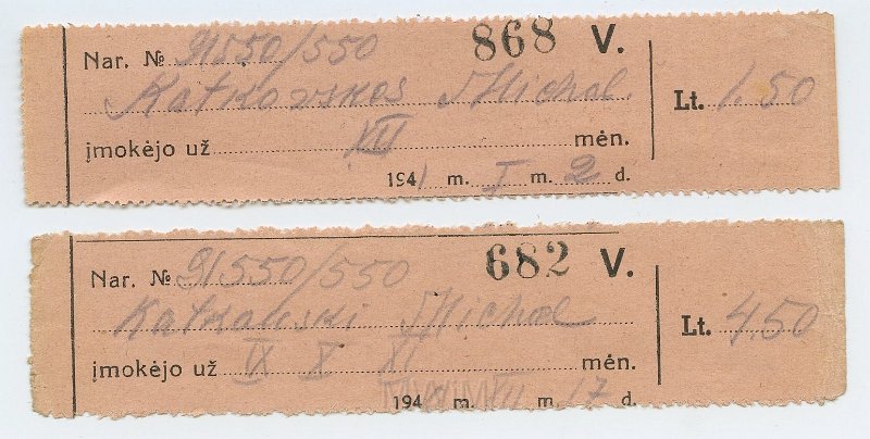 KKE 5436.jpg - Dok. Dwa meldunki Michała Katkowskiego, Wilno, 1940/1941 r.